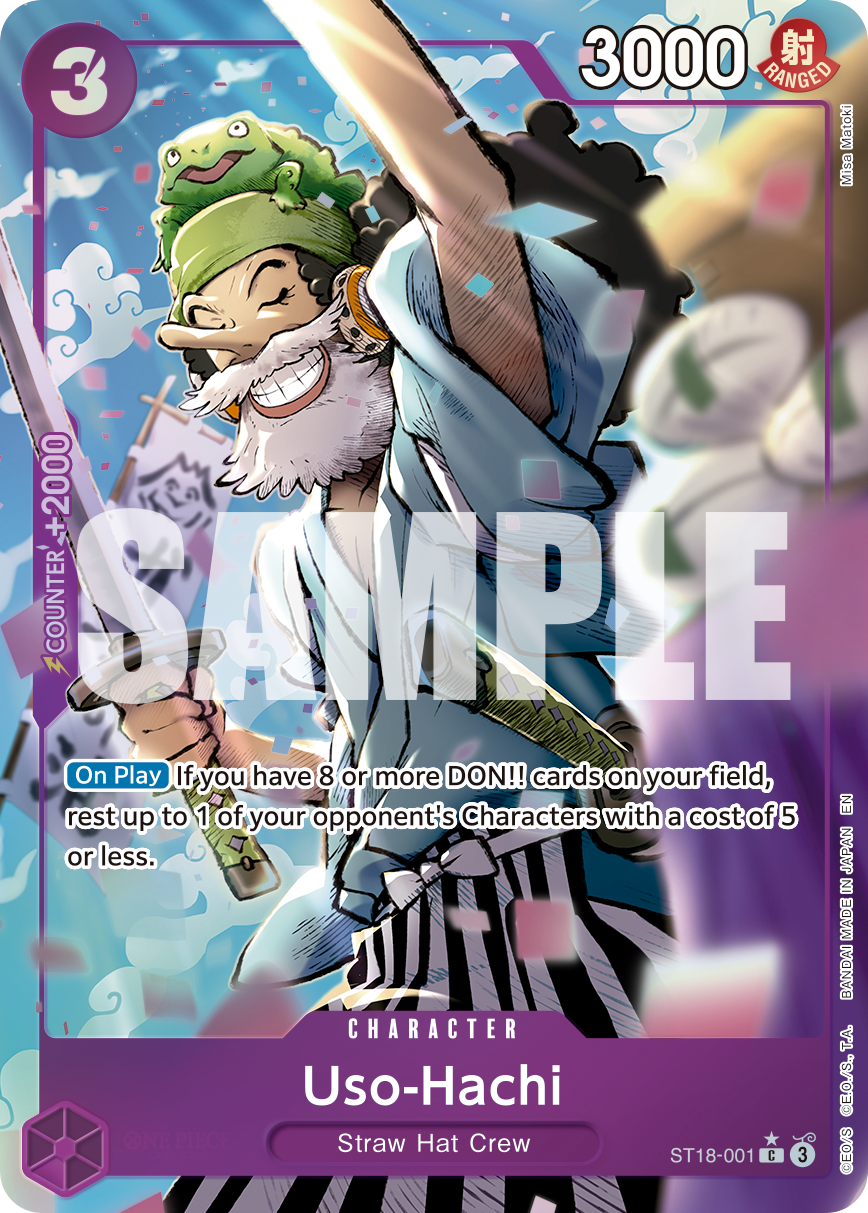 Uso-Hachi ST18-001, the C printing from ST-18 of the One Piece Card Game