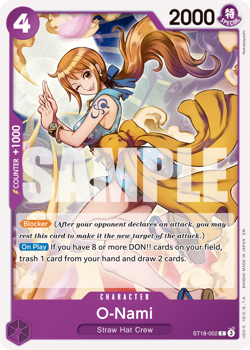 O-Nami ST18-002, the C printing from ST-18 of the One Piece Card Game