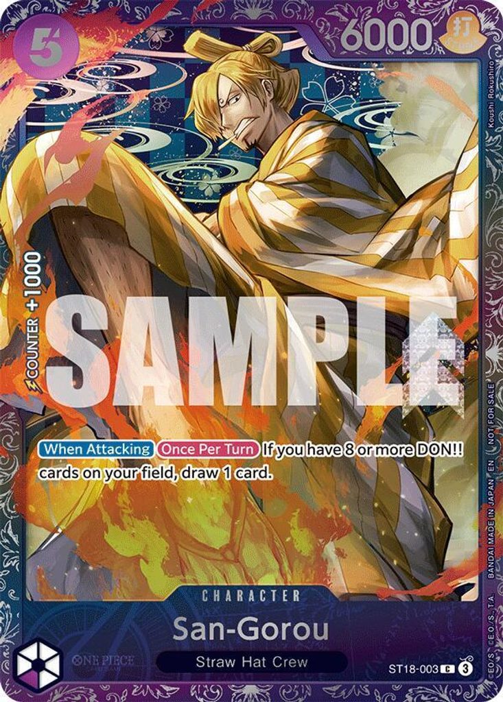 San-Gorou ST18-003, the C printing from ST-18 of the One Piece Card Game