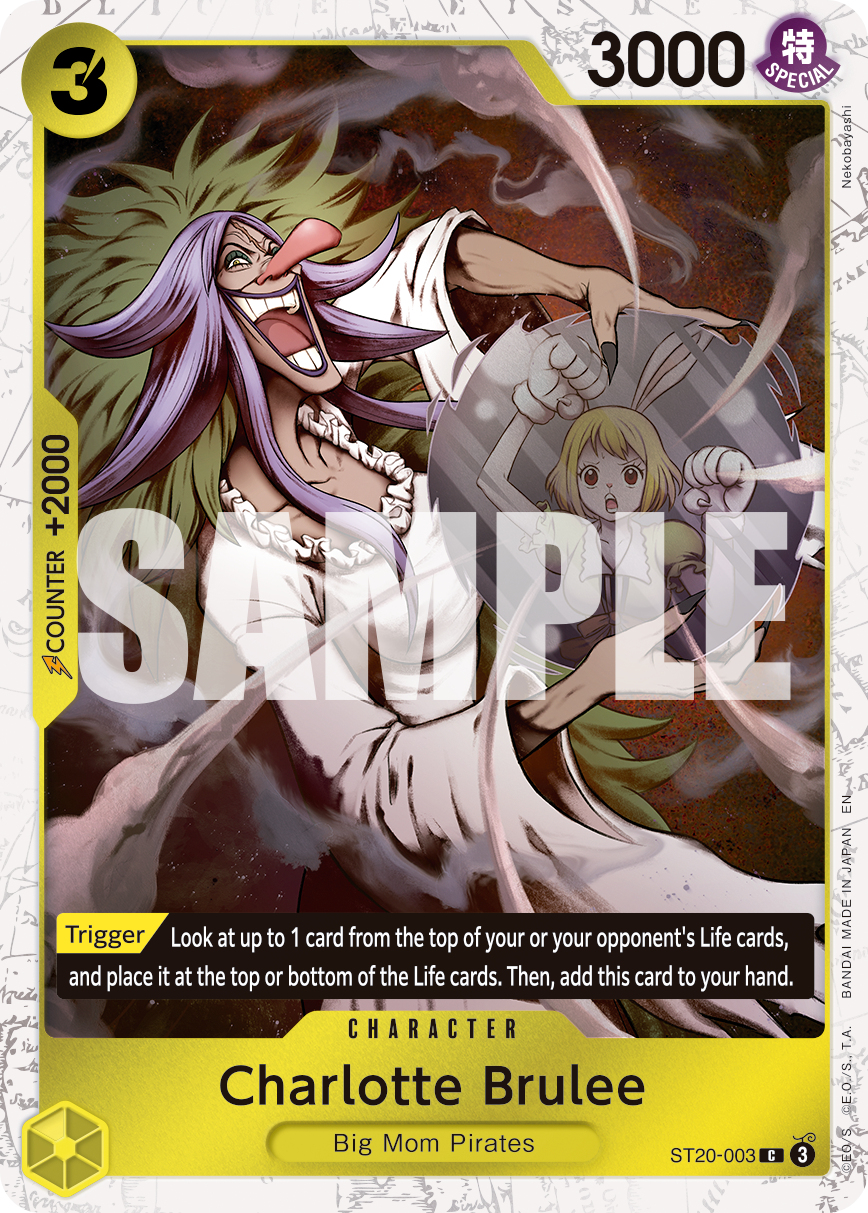 Charlotte Brulee ST20-003, the C printing from ST-20 of the One Piece Card Game