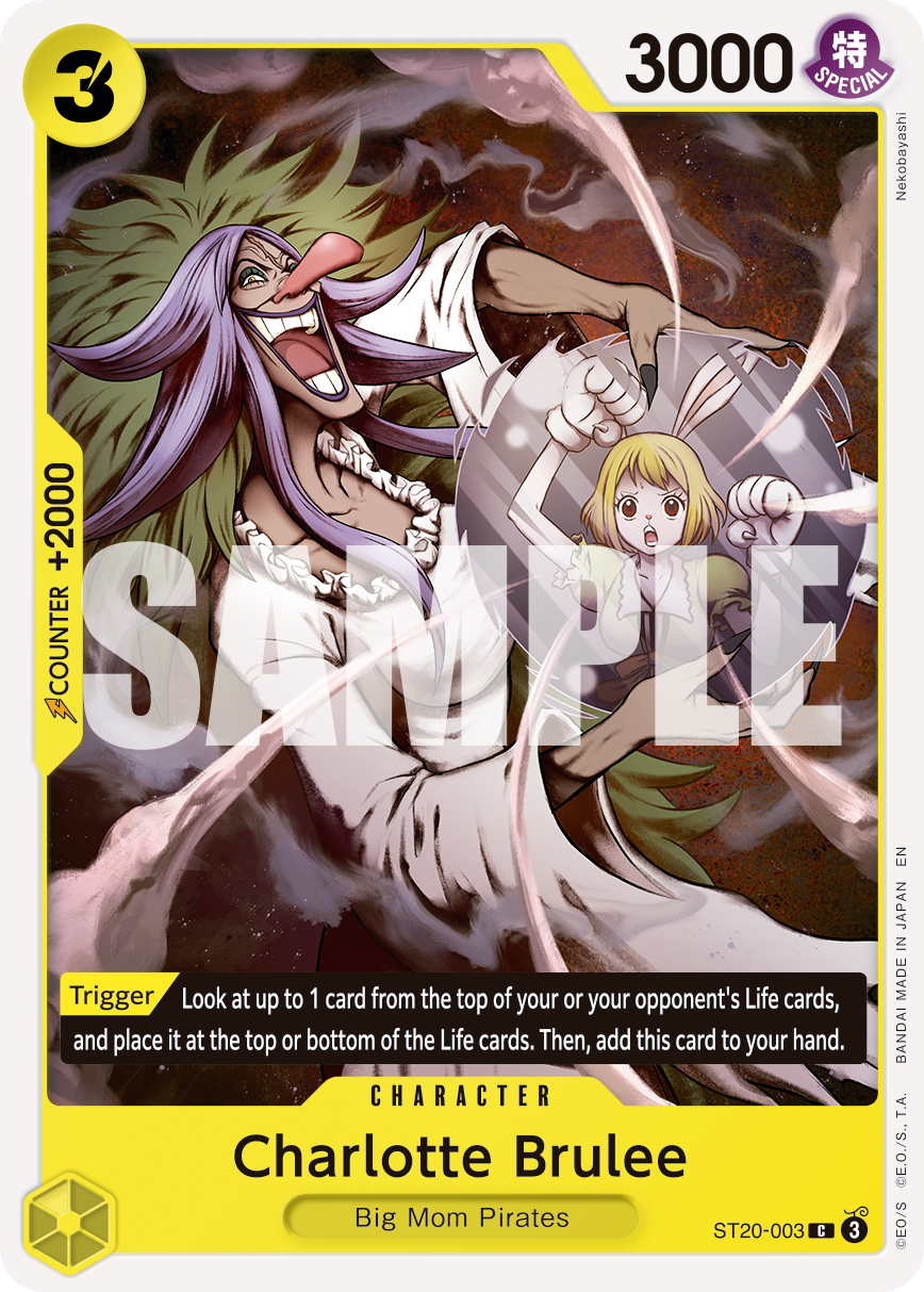 Charlotte Brulee ST20-003, the C printing from ST-20 of the One Piece Card Game