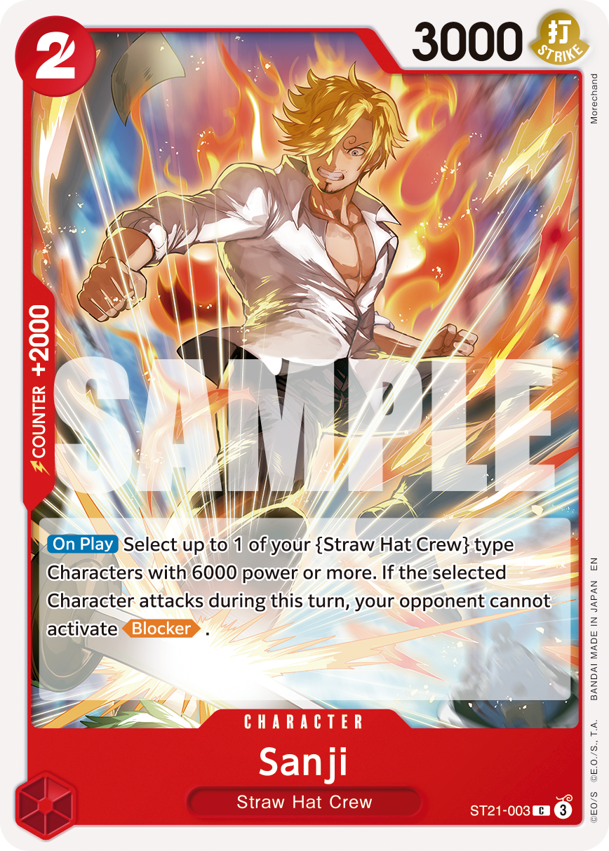 Sanji - ST21-003 ST21-003, the C printing from ST-21 of the One Piece Card Game