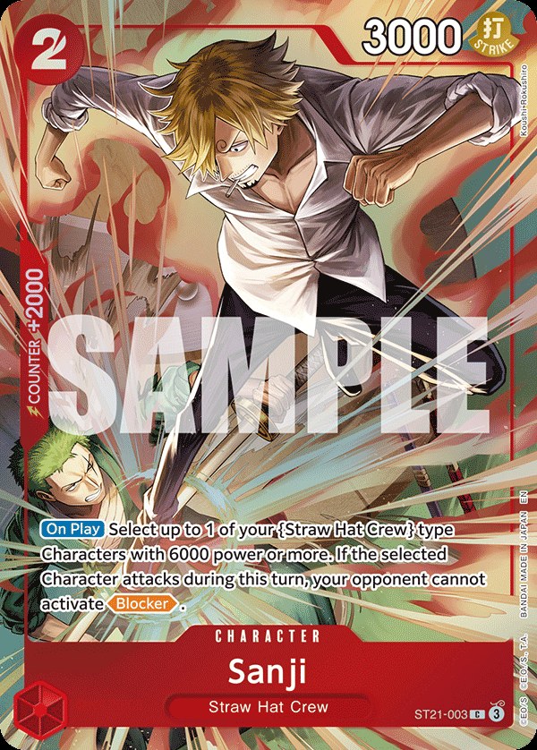 Sanji ST21-003, the C printing from ST-21 of the One Piece Card Game