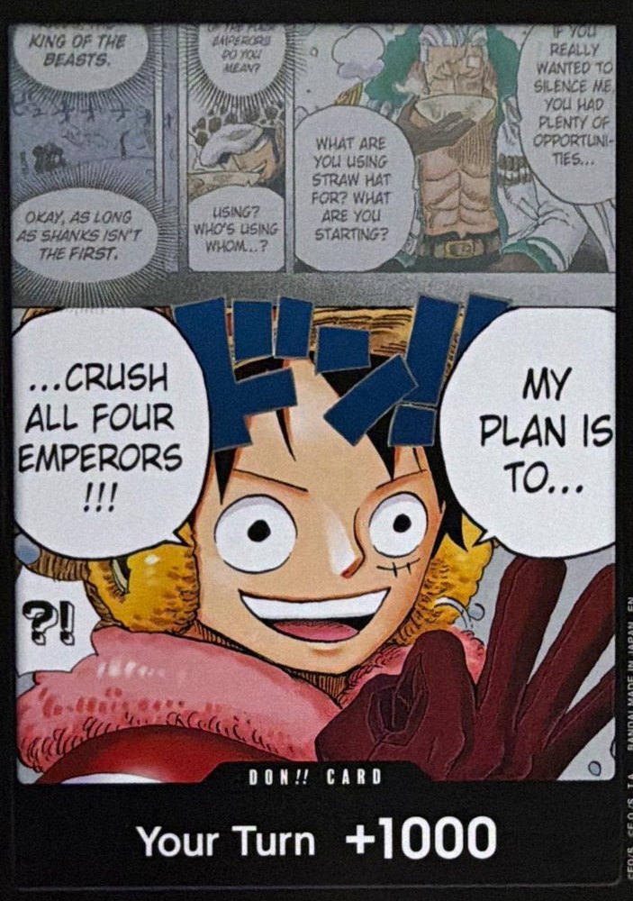 DON!! Card DON-712747, the DON!! printing from OP-17 of the One Piece Card Game
