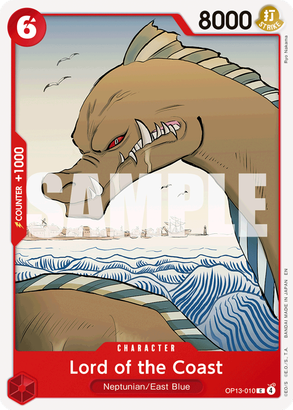 Lord of the Coast OP13-010, the C printing from OP-13 of the One Piece Card Game