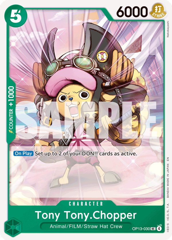 Tony Tony.Chopper OP13-030, the UC printing from OP-13 of the One Piece Card Game