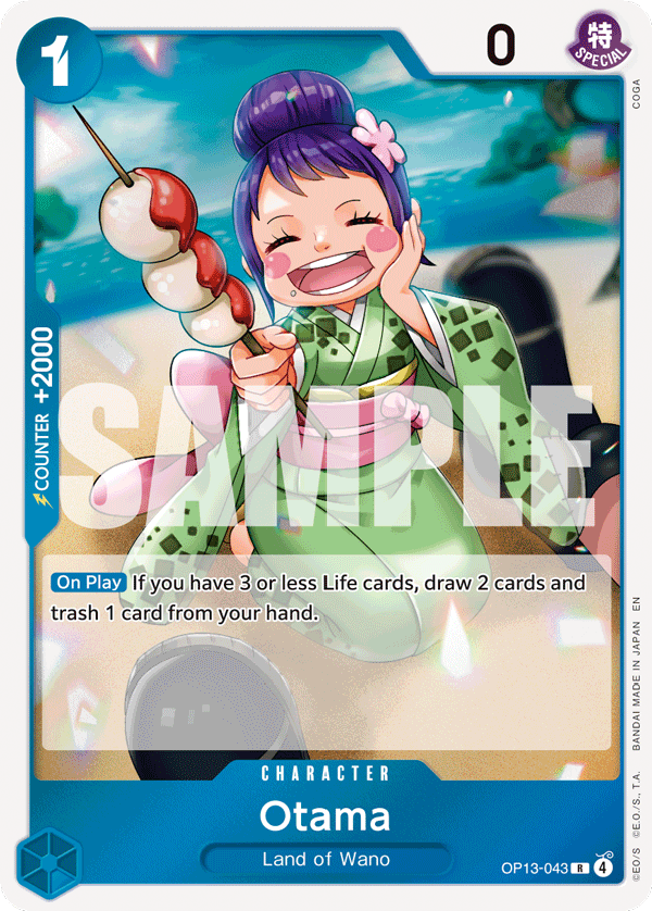 Otama OP13-043, the R printing from OP-13 of the One Piece Card Game