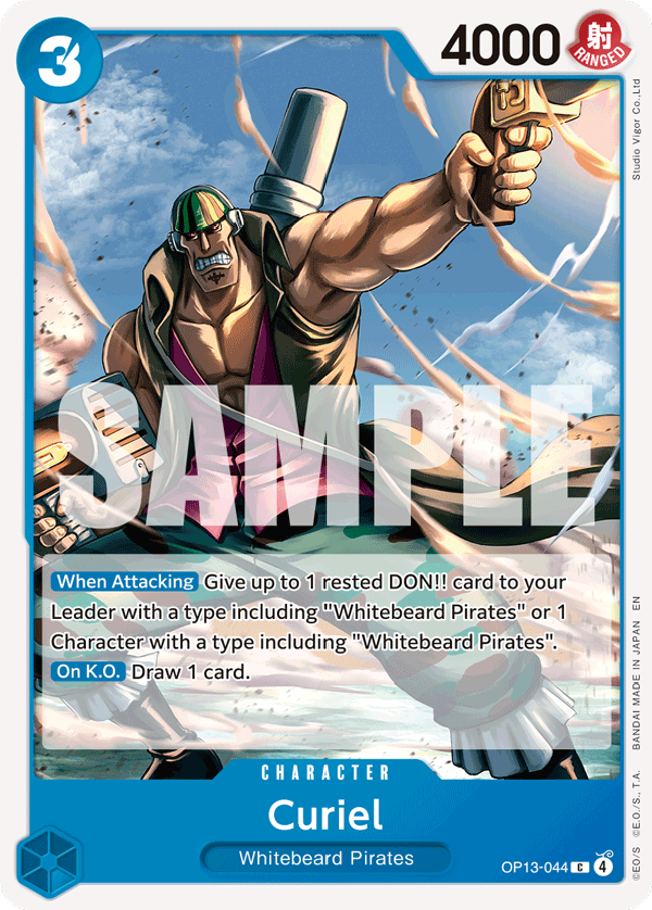 Curiel OP13-044, the C printing from OP-13 of the One Piece Card Game