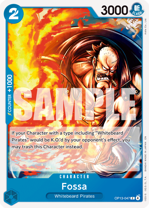 Fossa OP13-047, the C printing from OP-13 of the One Piece Card Game