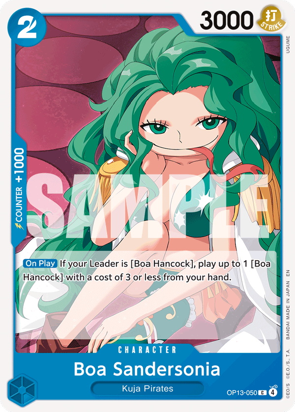 Boa Sandersonia OP13-050, the C printing from OP-13 of the One Piece Card Game