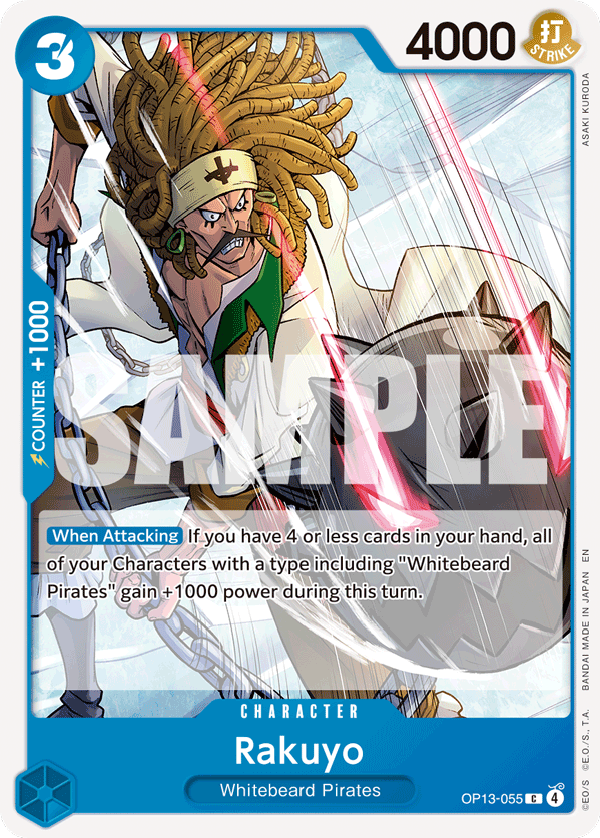 Rakuyo OP13-055, the C printing from OP-13 of the One Piece Card Game