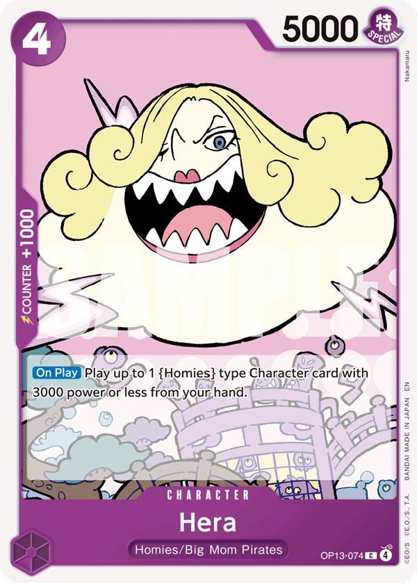 Hera OP13-074, the C printing from OP-13 of the One Piece Card Game