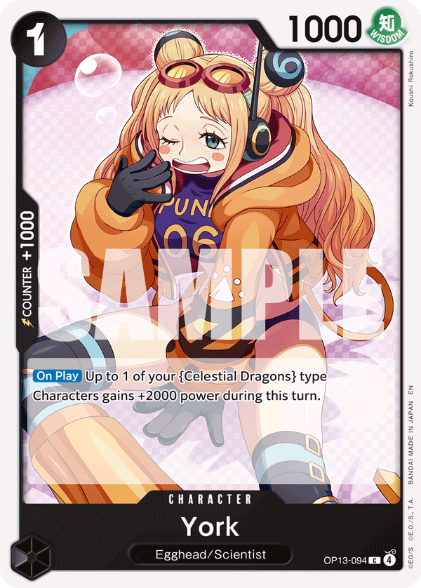 York OP13-094, the C printing from OP-13 of the One Piece Card Game