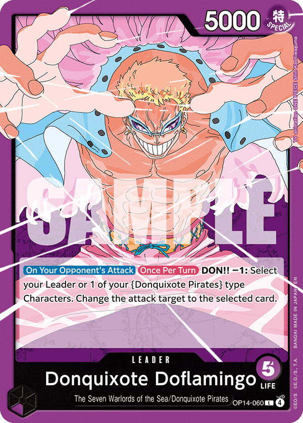 Donquixote Doflamingo - OP14-060 OP14-060, the L printing from OP-14 of the One Piece Card Game