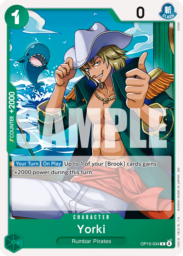 Yorki OP15-034, the C printing from OP-15 of the One Piece Card Game