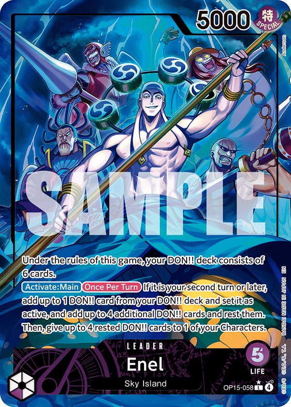 Enel (OP15-058) OP15-058, the L printing from OP-15 of the One Piece Card Game
