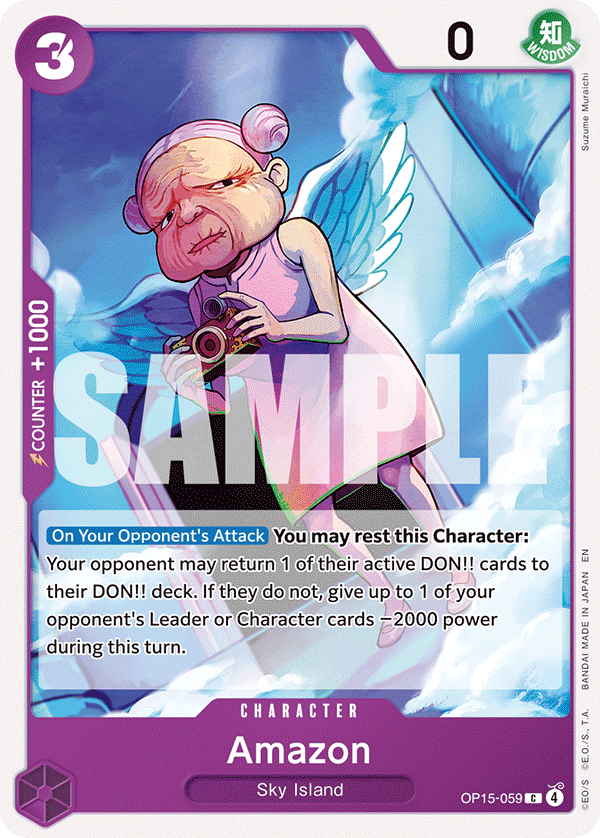 Amazon OP15-059, the C printing from OP-15 of the One Piece Card Game