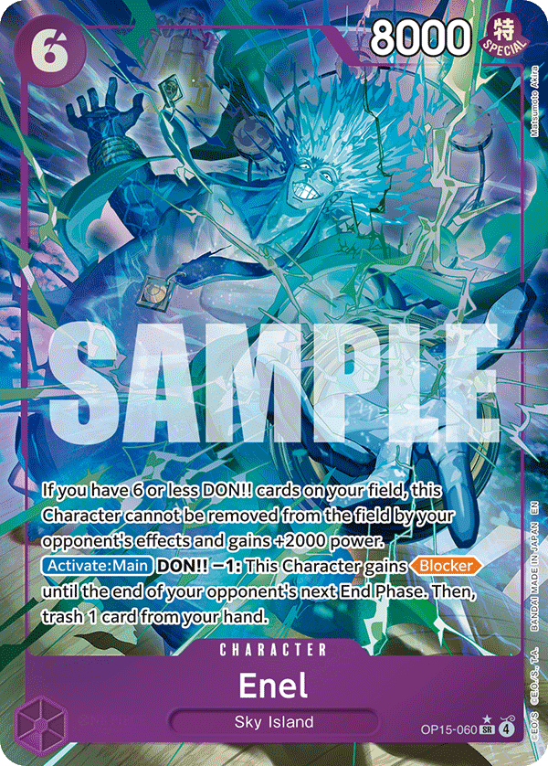 Enel (OP15-060) OP15-060, the SR printing from OP-15 of the One Piece Card Game
