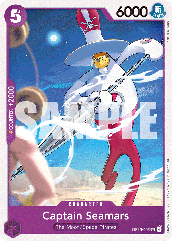Captain Seamars OP15-062, the UC printing from OP-15 of the One Piece Card Game