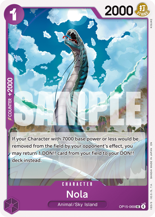 Nola OP15-069, the UC printing from OP-15 of the One Piece Card Game
