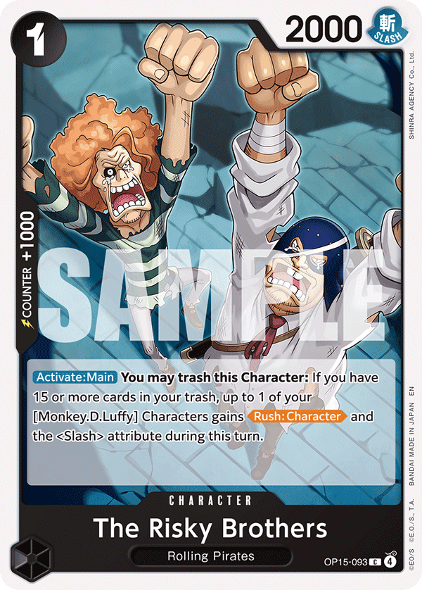 The Risky Brothers OP15-093, the C printing from OP-15 of the One Piece Card Game