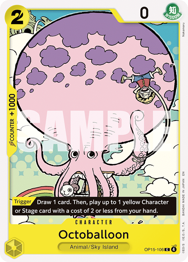 Octoballoon OP15-106, the C printing from OP-15 of the One Piece Card Game
