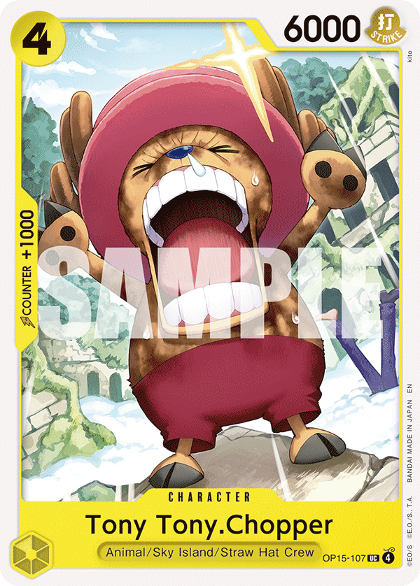 Tony Tony.Chopper OP15-107, the UC printing from OP-15 of the One Piece Card Game