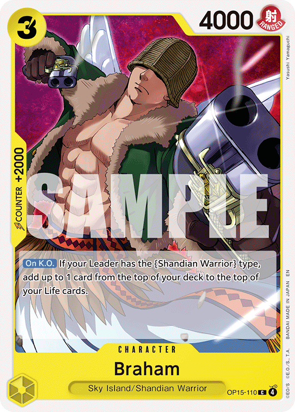 Braham OP15-110, the C printing from OP-15 of the One Piece Card Game
