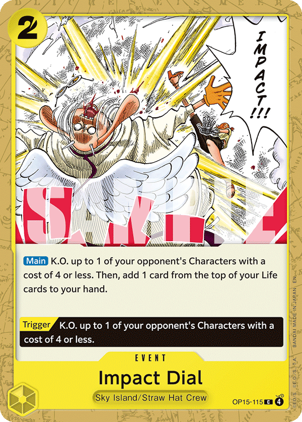 Impact Dial OP15-115, the C printing from OP-15 of the One Piece Card Game