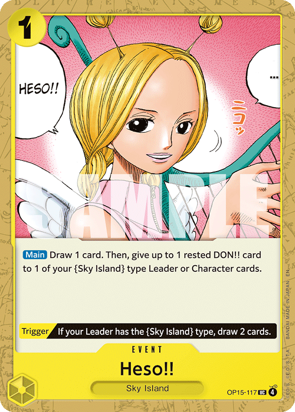 Heso!! OP15-117, the UC printing from OP-15 of the One Piece Card Game