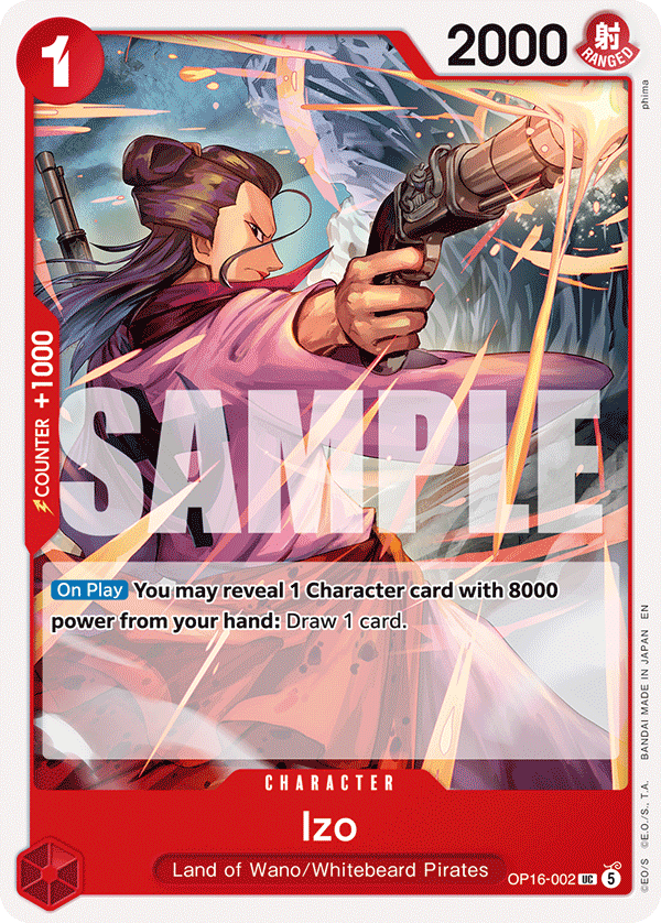 Izo OP16-002, the UC printing from OP-16 of the One Piece Card Game