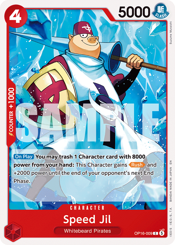 Speed Jil OP16-009, the C printing from OP-16 of the One Piece Card Game