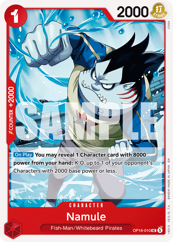 Namule OP16-010, the UC printing from OP-16 of the One Piece Card Game