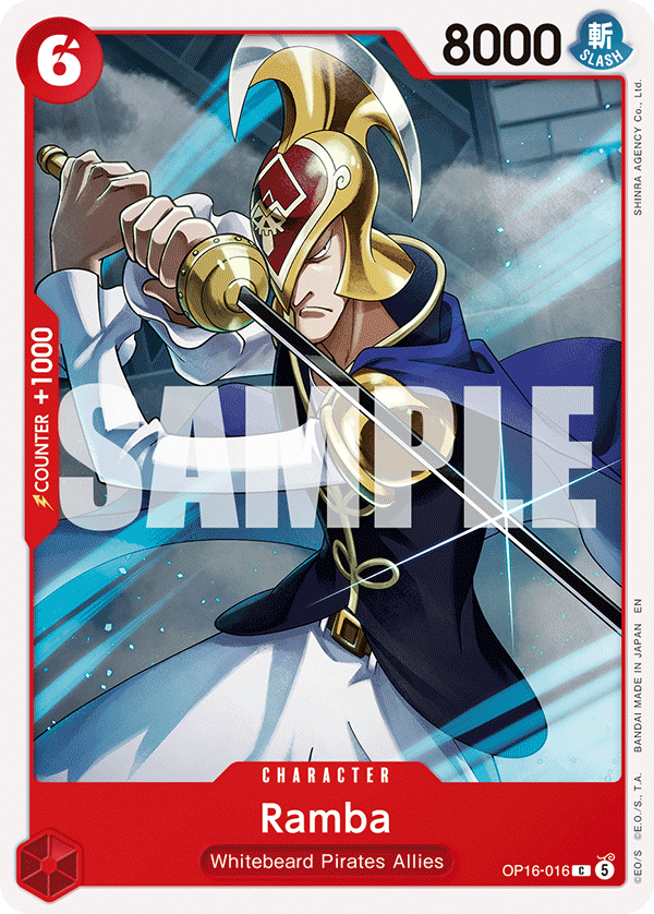 Ramba OP16-016, the C printing from OP-16 of the One Piece Card Game