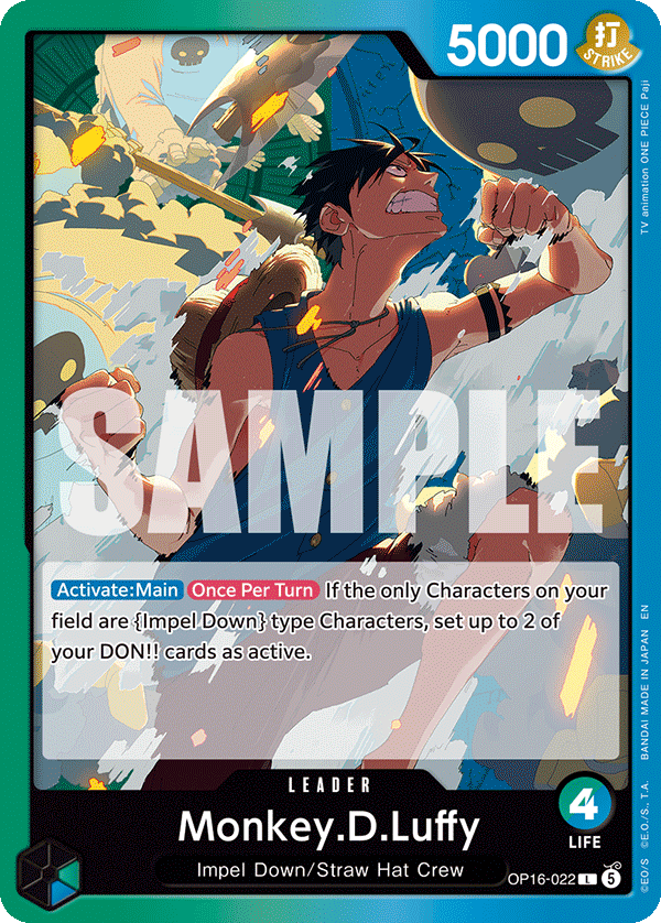 Monkey.D.Luffy (022) OP16-022, the L printing from OP-16 of the One Piece Card Game