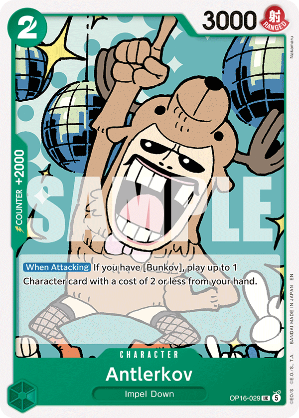 Antlerkov OP16-029, the UC printing from OP-16 of the One Piece Card Game