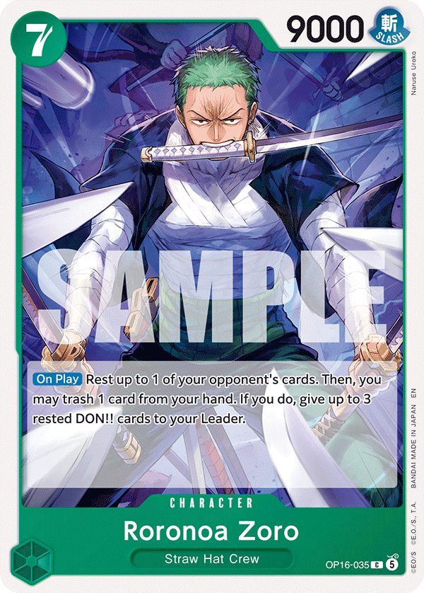 Roronoa Zoro (035) OP16-035, the C printing from OP-16 of the One Piece Card Game
