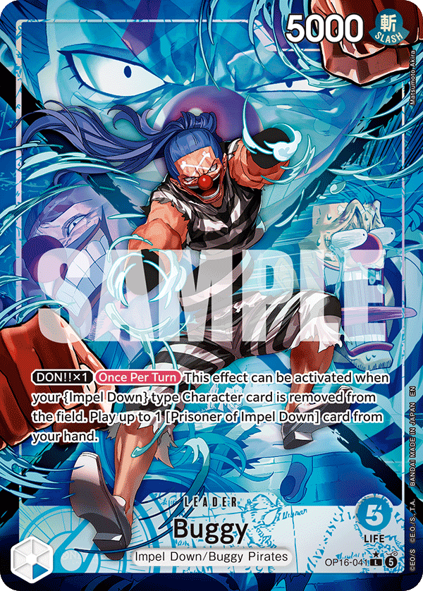 Buggy (041) OP16-041, the L printing from OP-16 of the One Piece Card Game