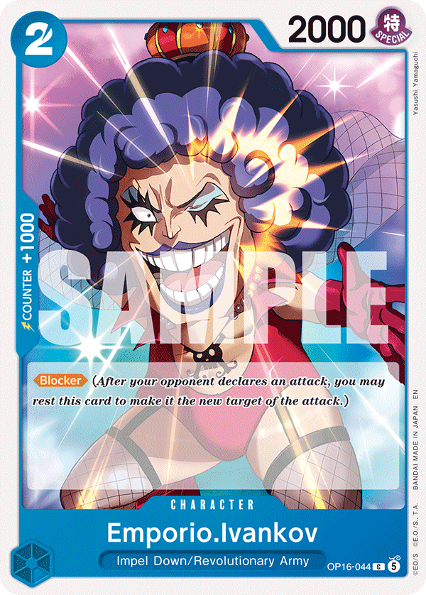 Emporio.Ivankov (044) OP16-044, the C printing from OP-16 of the One Piece Card Game