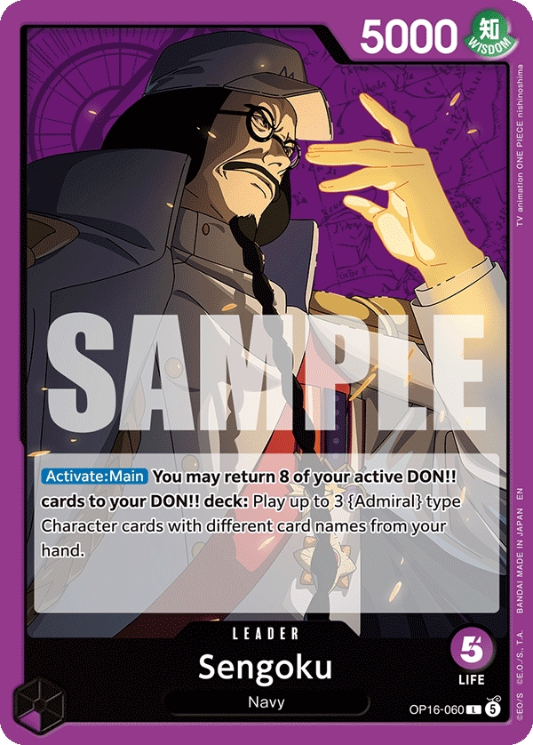 Sengoku (060) OP16-060, the L printing from OP-16 of the One Piece Card Game
