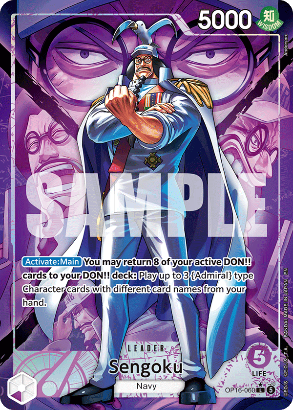 Sengoku (060) OP16-060, the L printing from OP-16 of the One Piece Card Game