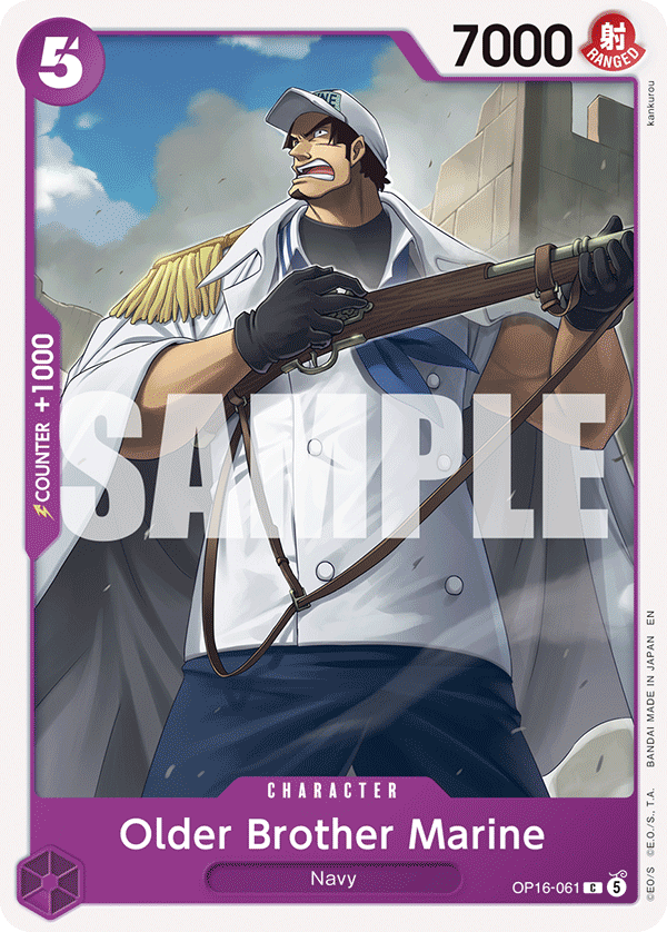 Older Brother Marine OP16-061, the C printing from OP-16 of the One Piece Card Game