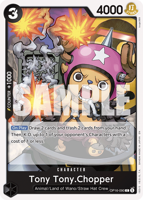Tony Tony.Chopper OP16-090, the C printing from OP-16 of the One Piece Card Game