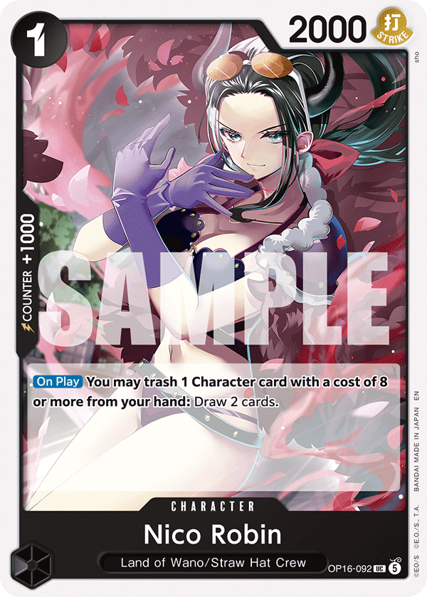 Nico Robin OP16-092, the UC printing from OP-16 of the One Piece Card Game