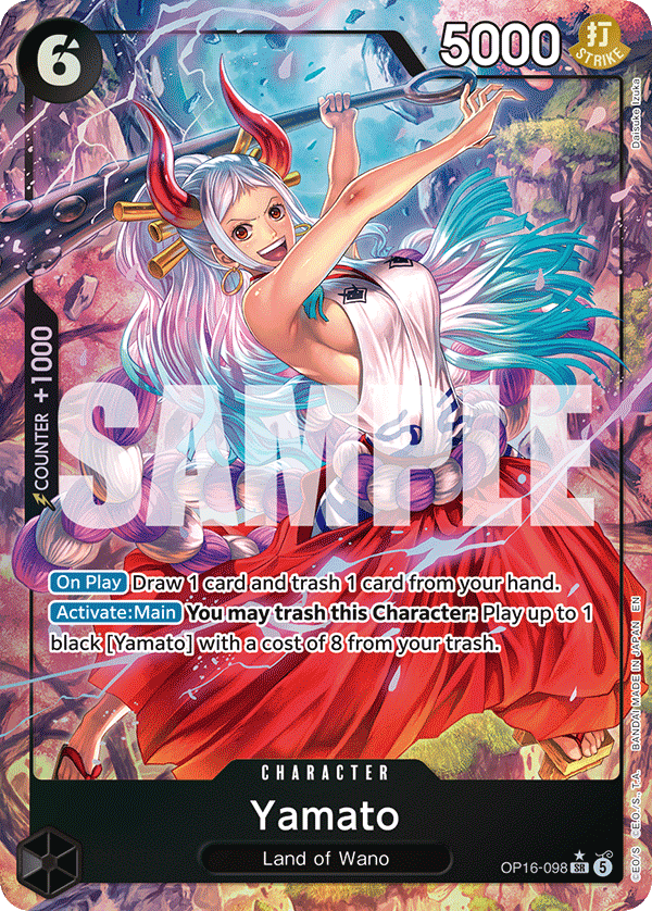 Yamato (098) OP16-098, the SR printing from OP-16 of the One Piece Card Game