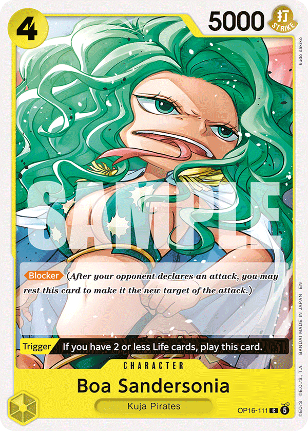 Boa Sandersonia OP16-111, the C printing from OP-16 of the One Piece Card Game