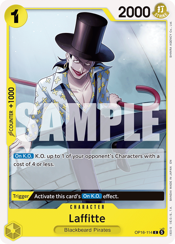 Laffitte OP16-114, the C printing from OP-16 of the One Piece Card Game