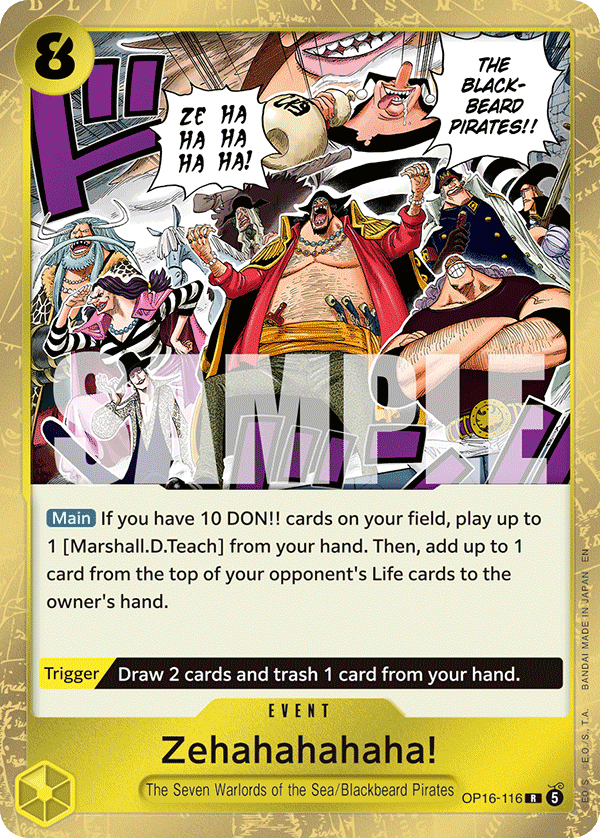 Zehahahahaha! OP16-116, the R printing from OP-16 of the One Piece Card Game