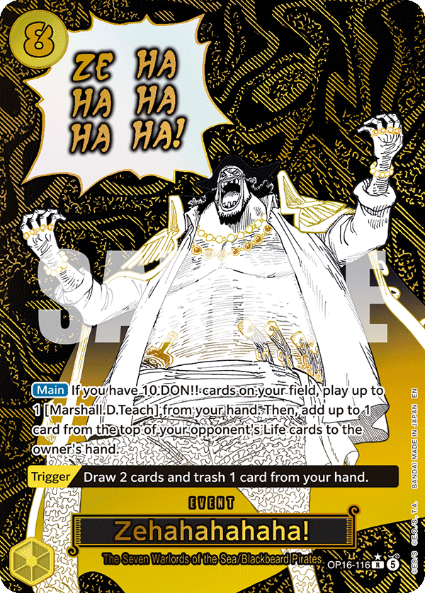 Zehahahahaha! OP16-116, the R printing from OP-16 of the One Piece Card Game