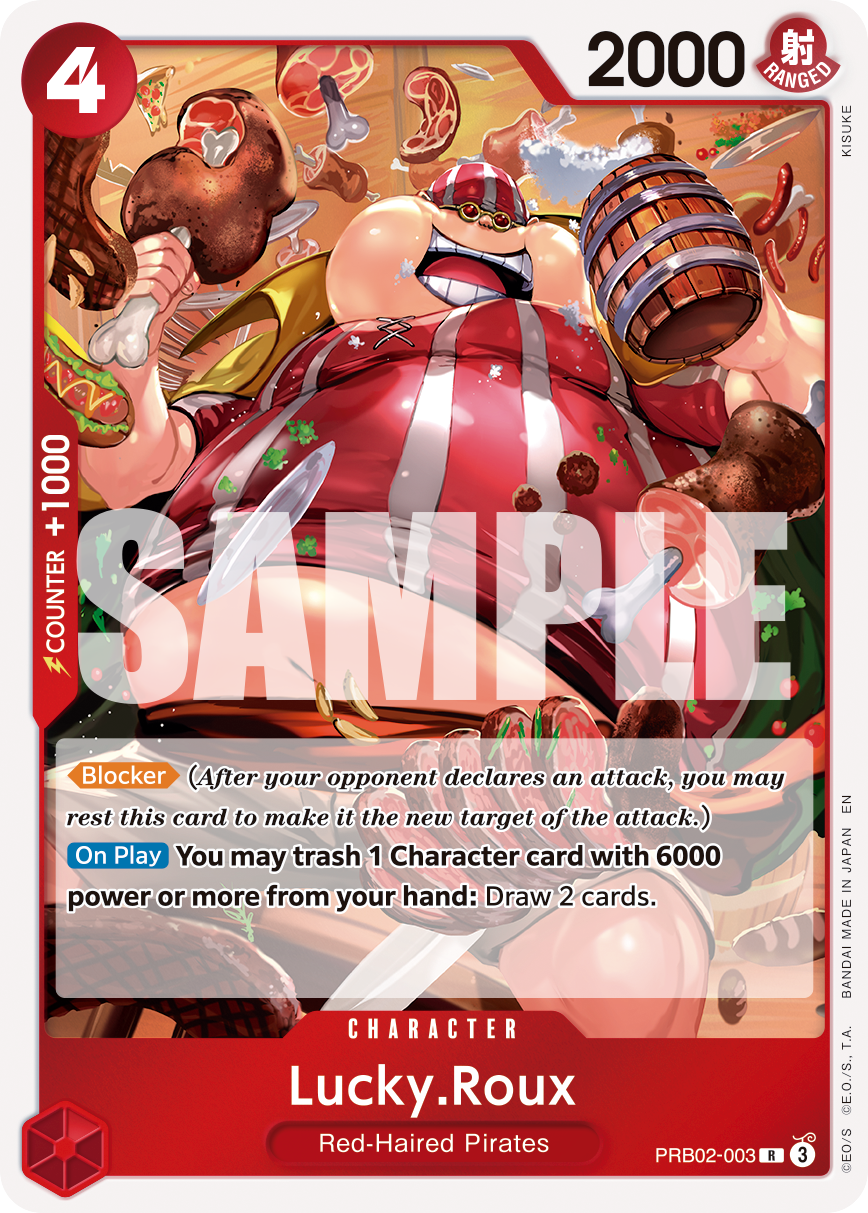 Lucky.Roux PRB02-003, the R printing from PRB-02 of the One Piece Card Game